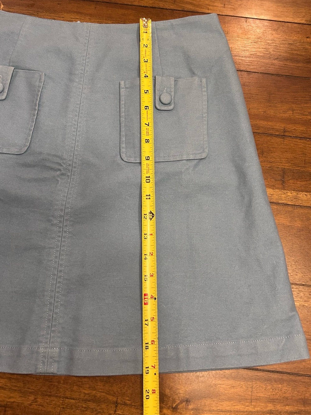 Boden Mini Skirt Size 10 A-Line Light Blue Cotton Blend - Picture 2 of 7